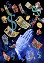 Praying For Australian Money Royalty Free Stock Photo