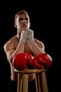 Praying Boxer Royalty Free Stock Photo