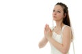 Praying bride Royalty Free Stock Photo