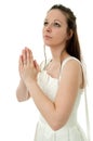 Praying bride Royalty Free Stock Photo