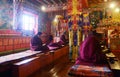 Praying buddhist Monks