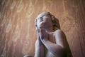 Praying child statue Royalty Free Stock Photo