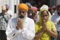 Sikhs at the Golden Temple in Amristar, Punjab, India Royalty Free Stock Photo