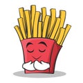 Praying face french fries cartoon character