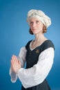 Praying female in medieval costume