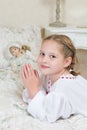 Praying girl Royalty Free Stock Photo