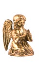 Praying golden angel. Royalty Free Stock Photo