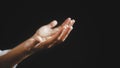 Praying hands with faith in religion and belief in God Royalty Free Stock Photo