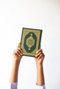 Praying hands Muslim women pray to worship with faith during the Ramadan