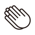 Praying hands. Prayer icon