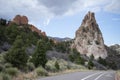 The Praying Hands rock formation in the Garden of the Gods in Colorado Springs. Royalty Free Stock Photo