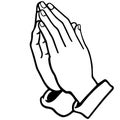 Praying hands vector illustration by crafteroks