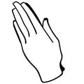 Praying hands vector illustration by crafteroks Royalty Free Stock Photo