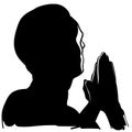 Praying hands vector illustration by crafteroks Royalty Free Stock Photo