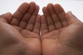 Praying Hands  white background Royalty Free Stock Photo