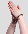 Praying inmate Royalty Free Stock Photo