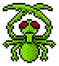 Praying Mantis Bug Insect Pixel Art Game Icon