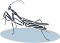 Praying mantis, illustration Royalty Free Stock Photo