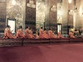 Praying monks