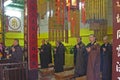 Praying monks at Po Lin monestary