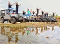 Praying before the Offroading event Royalty Free Stock Photo