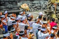 Praying people in Pura Besakih Temple, Bali, Indonesia