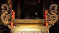 Praying place with incense in chinese temple