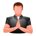 Praying priest silhouette Royalty Free Stock Photo