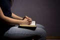Praying and Reading Scripture Royalty Free Stock Photo