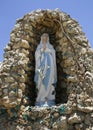 Praying statue of mary,