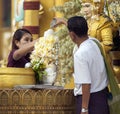 Praying to Buddha Royalty Free Stock Photo