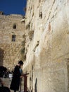 Praying at the wall Royalty Free Stock Photo