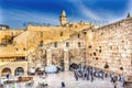 Praying at the Western & x22;Wailing& x22; Wall Jerusalem Israel Royalty Free Stock Photo