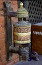 Praying wheel, Bodnath, Nepal Royalty Free Stock Photo