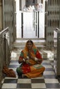 bikaner, india Hindu Woman praying at Karni Mata Temple