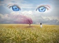 Praying Woman on Grainfield