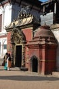 Praying women near hindu temple,Kathmandu,Nepal