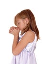 Praying young girl. Royalty Free Stock Photo