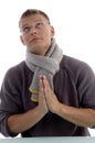 Praying young man Royalty Free Stock Photo