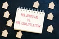 Pre-Approval vs Pre-Qualification mortgage words and homes.