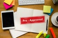 Pre-Approved Choice Mark Selection CUSTOMIZE Status Option and C Royalty Free Stock Photo