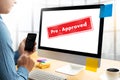 Pre-Approved Choice Mark Selection CUSTOMIZE Status Option and C Royalty Free Stock Photo