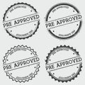Pre-approved insignia stamp isolated on white. Royalty Free Stock Photo
