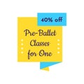 Pre-Ballet classes for one sign at emblem design