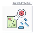 Pre bankruptcy planning color icon