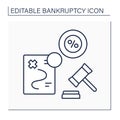 Pre bankruptcy planning line icon