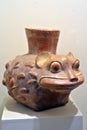 Pre-columbian animal-shaped ceramic called Huaco from unidentified ancient Peruvian culture. Pre inca