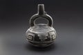 Pre-columbian ceramic pitcher or `Huaco` from Chimu