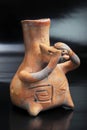 Pre-Columbian dog vase