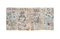 Pre-Columbian Maya book fragment